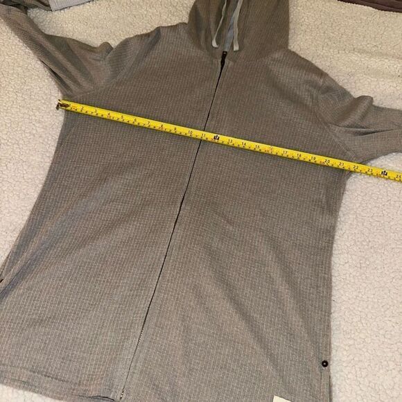 Frye Womens Gray Lightweight Textured Zip Up Hoodie Size Medium NWT - Picture 8 of 10